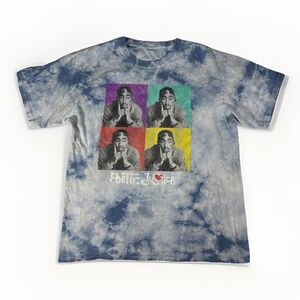 Chemistry Poetic Justice Tupac T-Shirt Mens L Blue Tie Dye 2Pac Pop Art Rap Tee